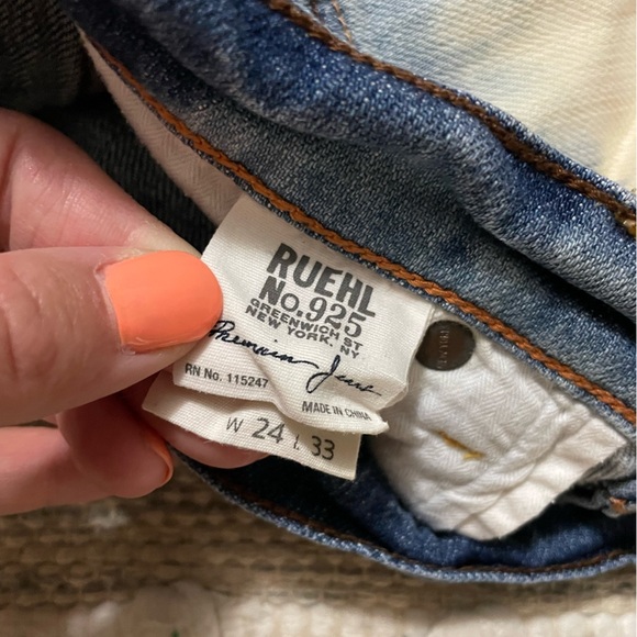 Ruehl NY ombre jean shorts size 24 - Picture 3 of 5